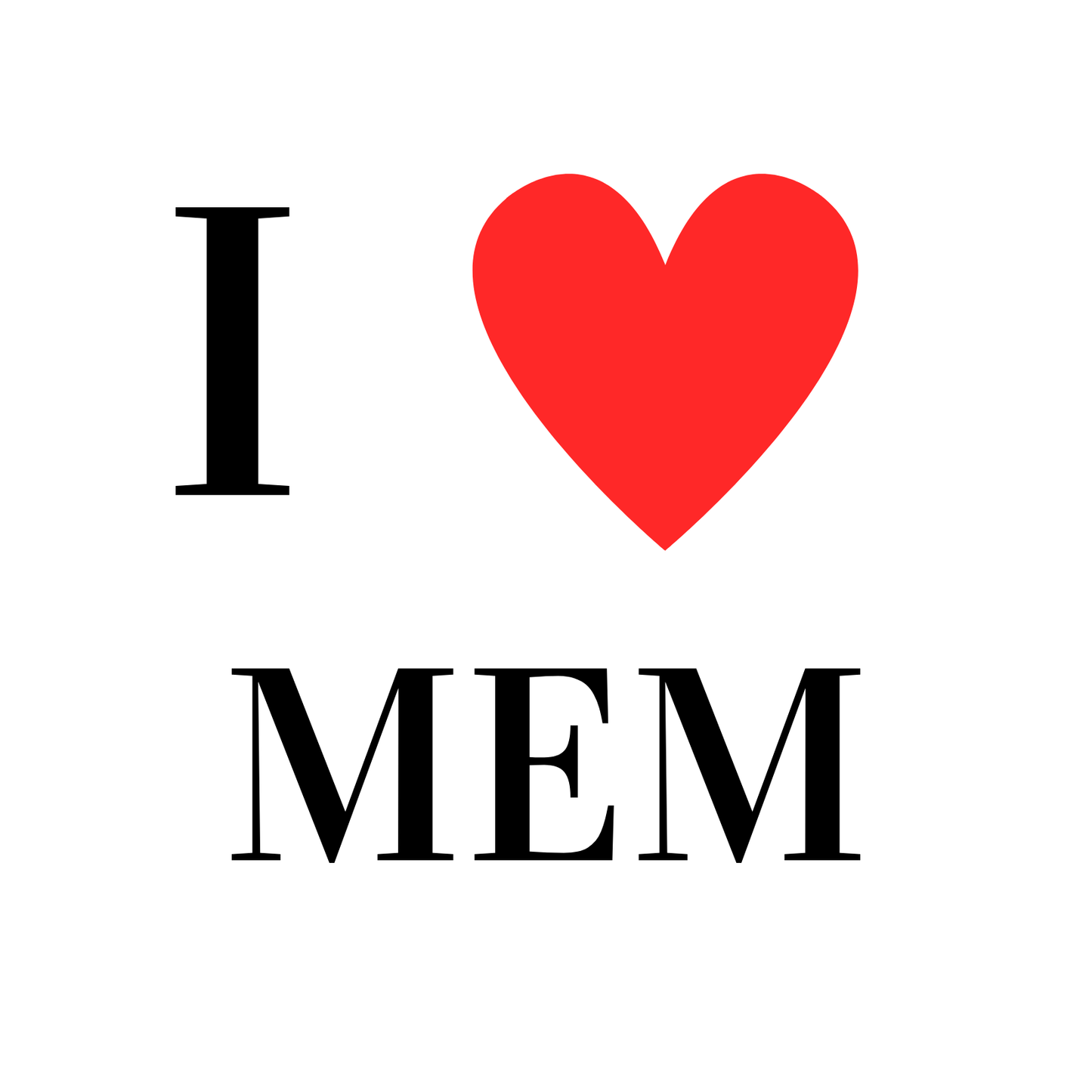 Fotomagneet I love mem