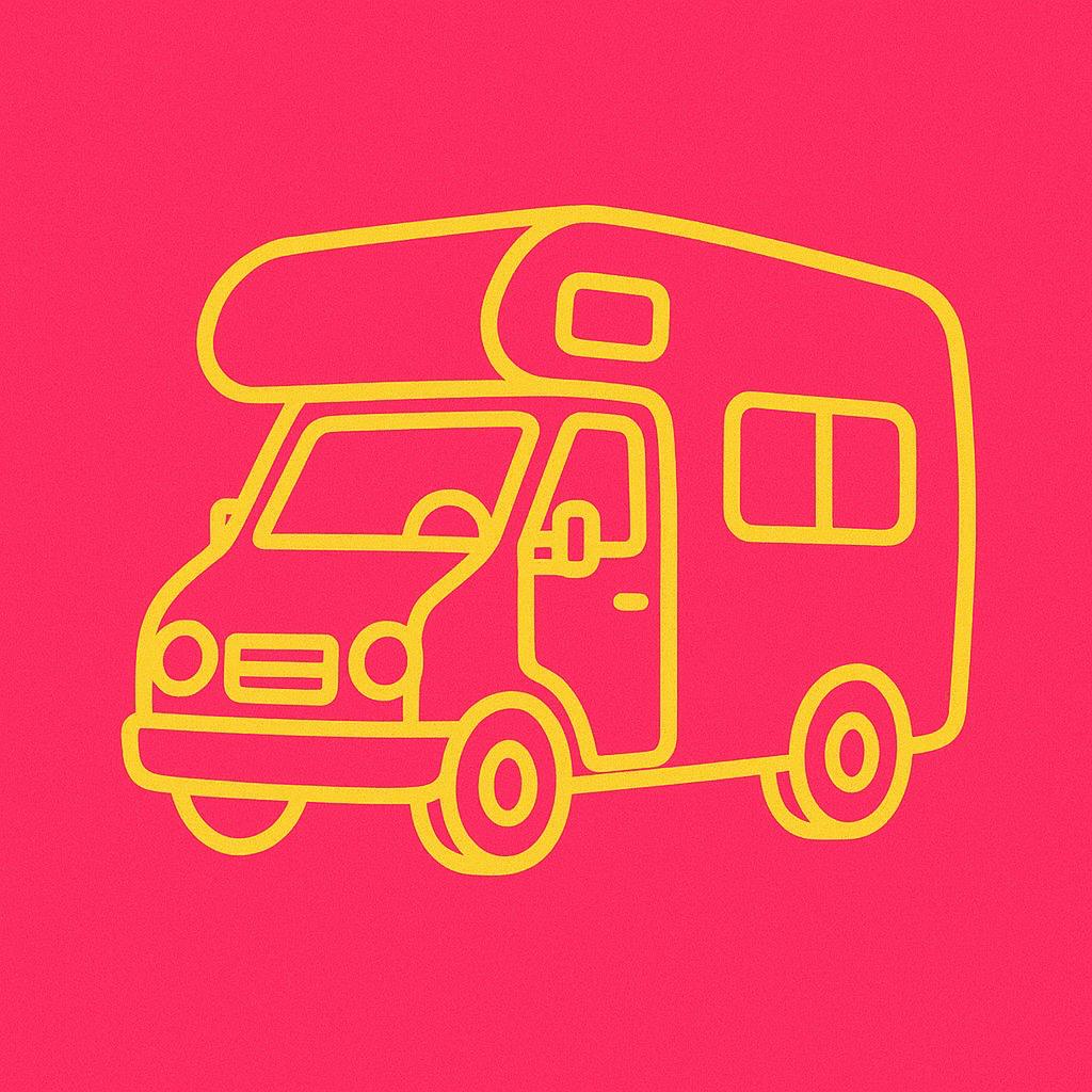 Fotomagneet camper groot