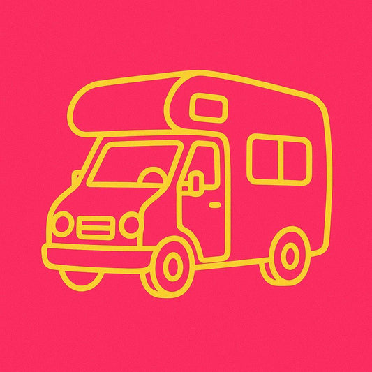 Fotomagneet camper groot