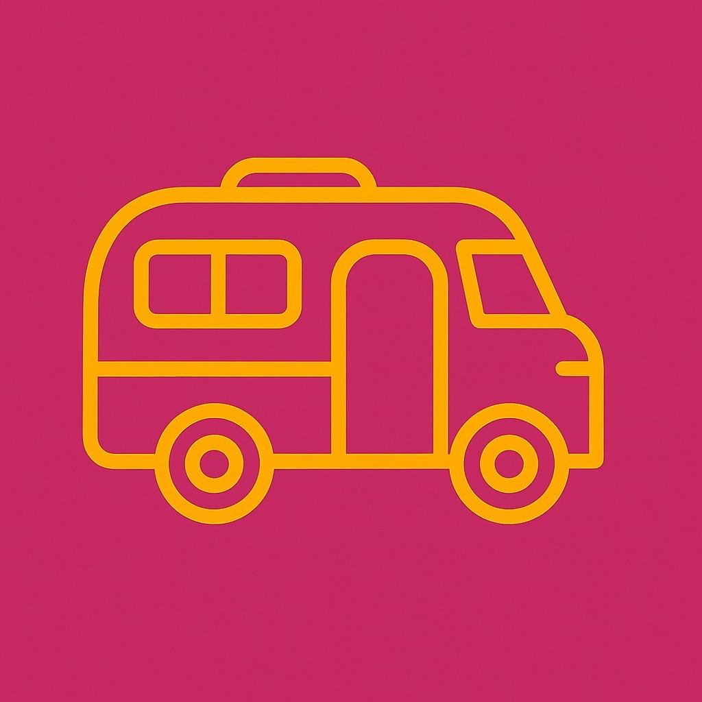 Fotomagneet camper klein