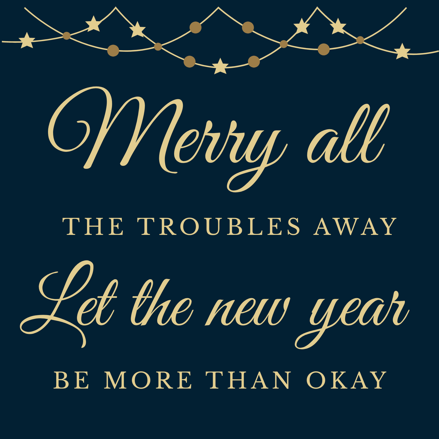 Fotomagneet merry all the troubles away let the new year be more than okay