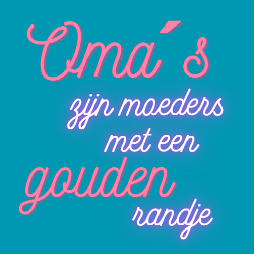 Fotomagneet oma's zijn moeders met een gouden randje groen