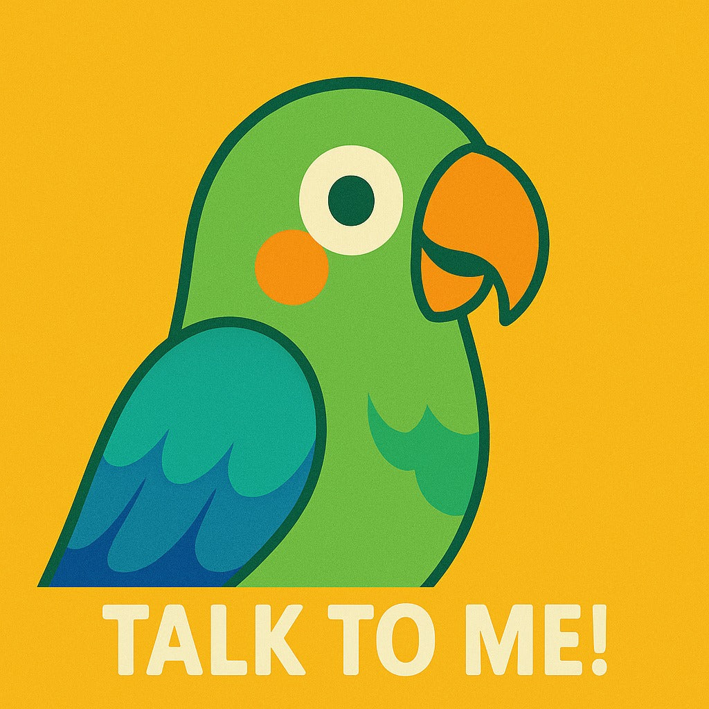 Fotomagneet papegaai talk to me!