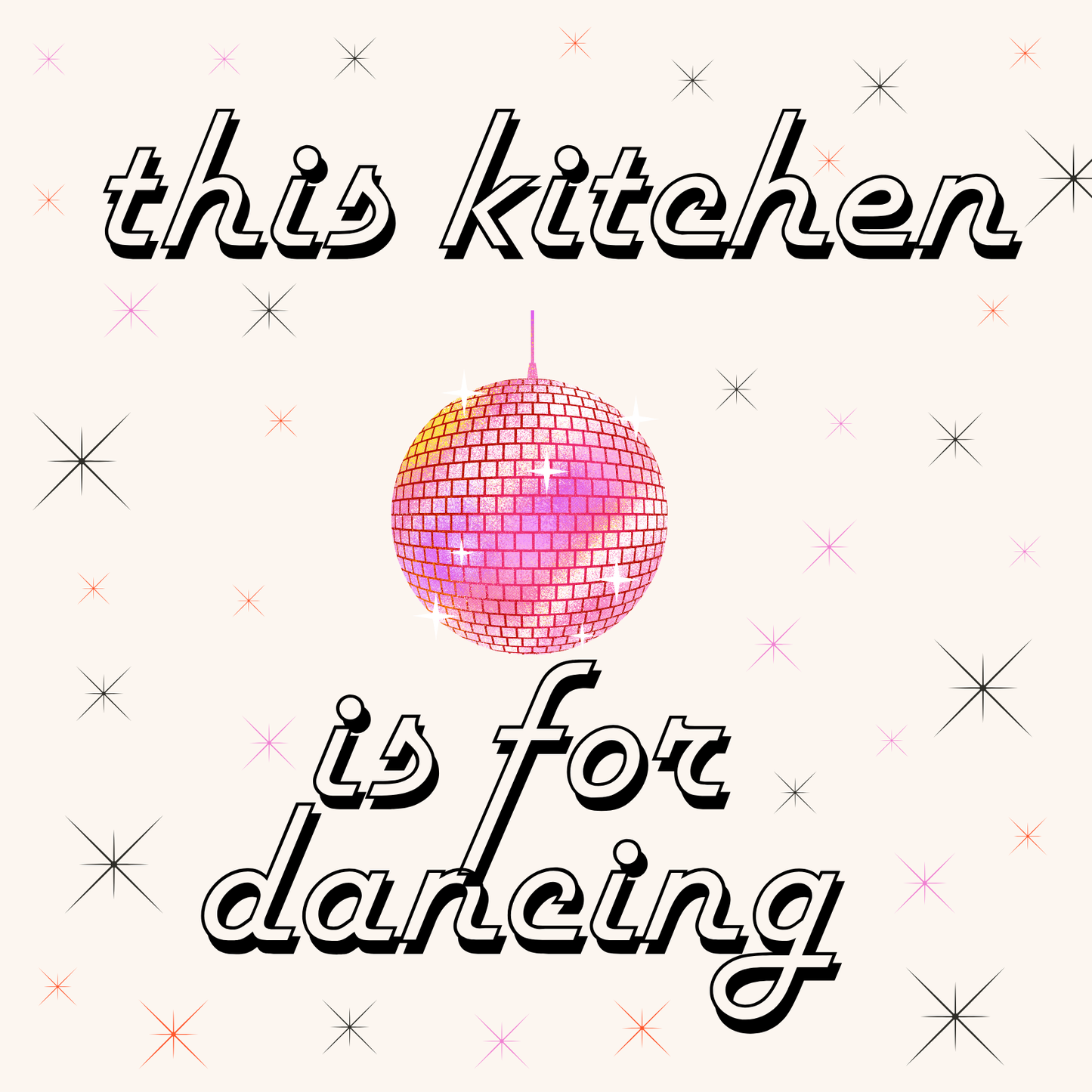 Fotomagneet this kitchen is for dancing