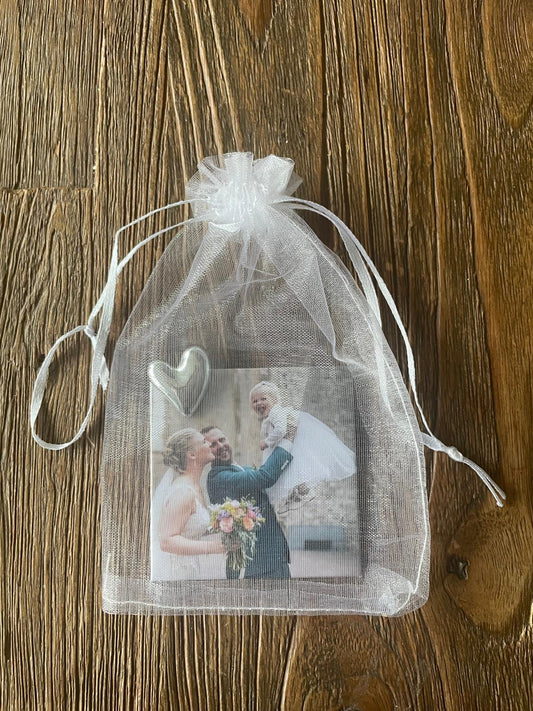 Zilver magneet hartje